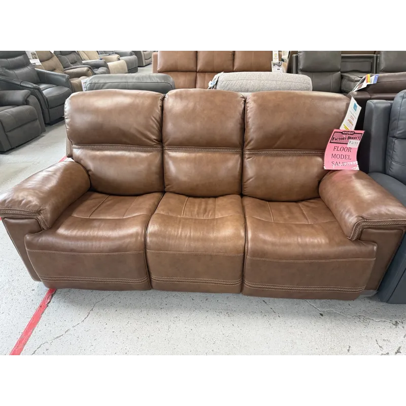 Dual Power Motion Leather Sofa