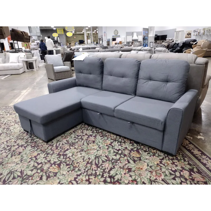 Contemporary Sleeper Sectional with Reversible Storage Chaise