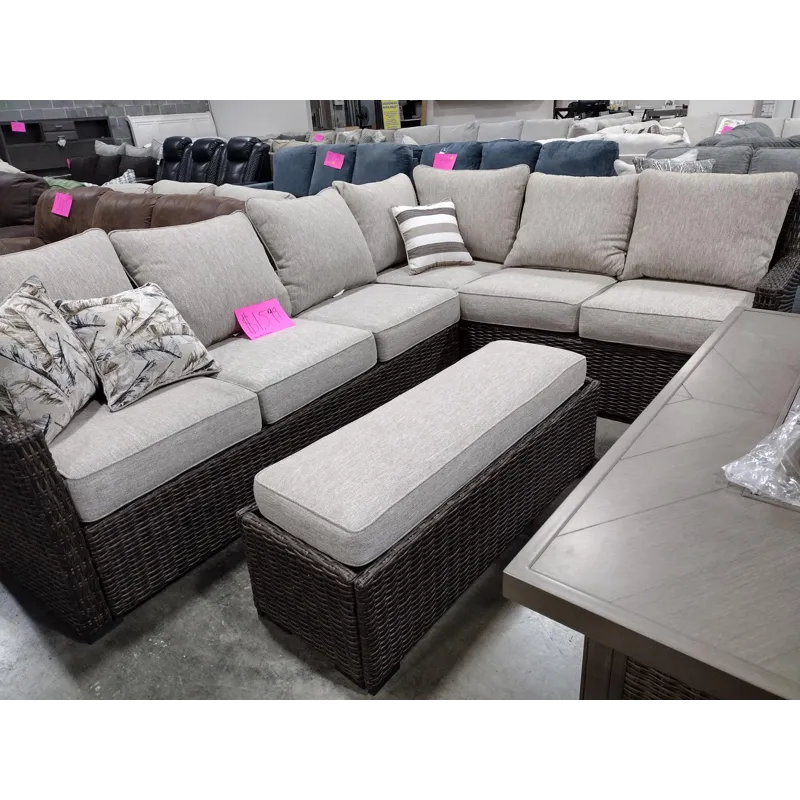 3-Piece Outdoor Sectional with Bench