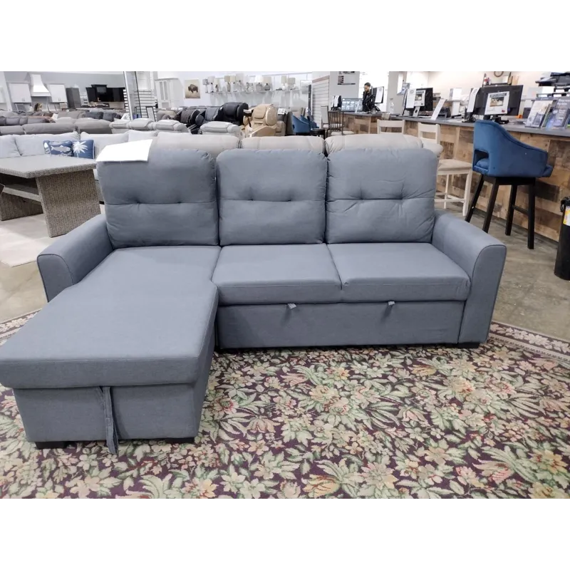 Contemporary Sleeper Sectional with Reversible Storage Chaise