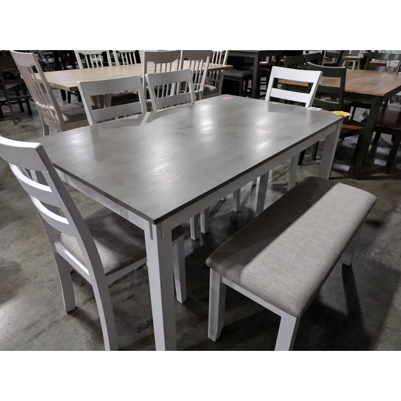 Dining Table with 4 Chairs and Bench