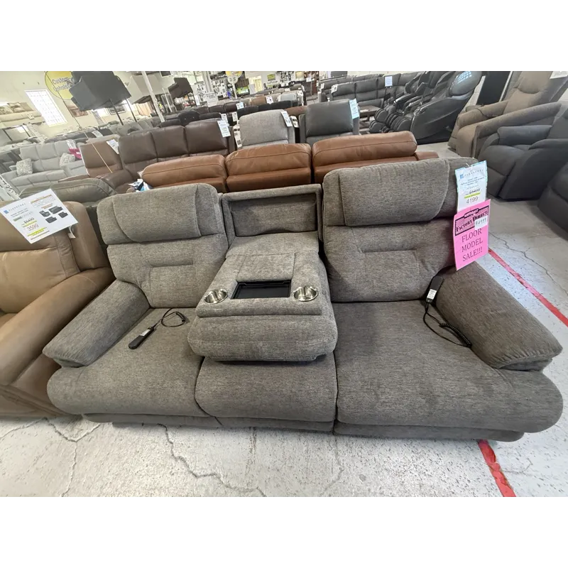 Triple Power Reclining Sofa with Heat and Massage