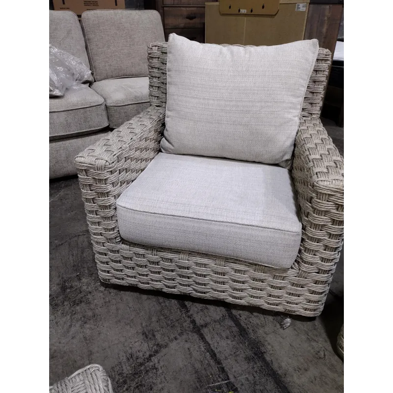 Outdoor Wicker Swivel Armchair
