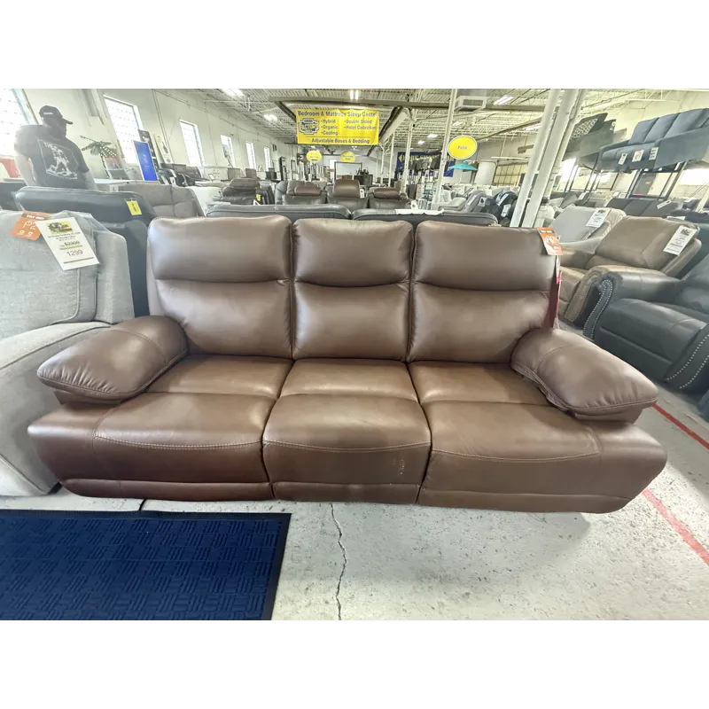 Dual Power Zero Gravity Leather Reclining Sofa