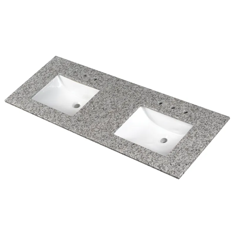 Argento Grigio 60" Double Sink Vanity Top