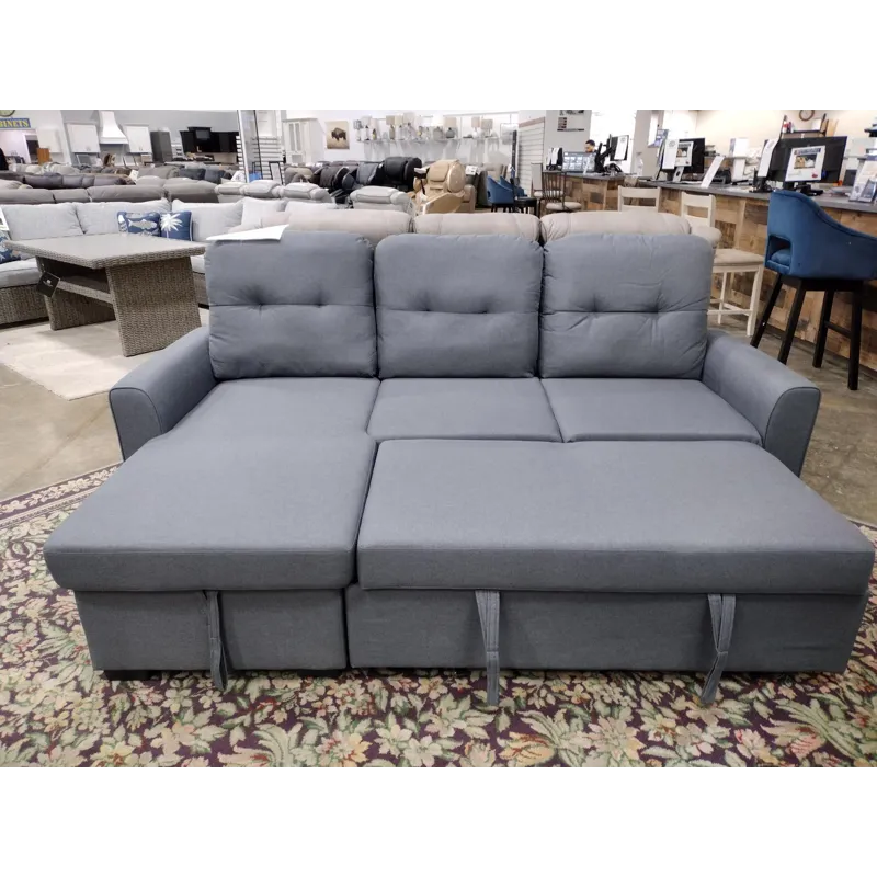 Contemporary Sleeper Sectional with Reversible Storage Chaise