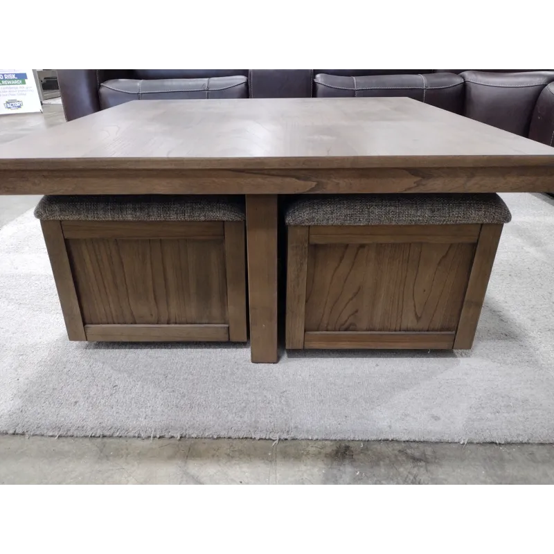 Coffee Table with Slide Out Ottoman Seating