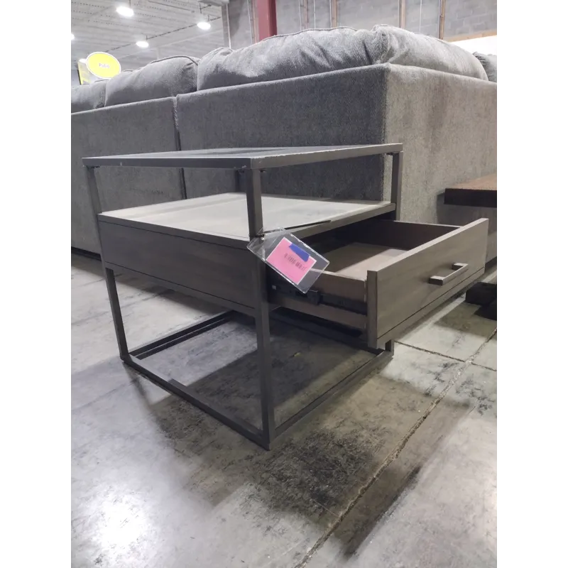 Glass-Top Side Table