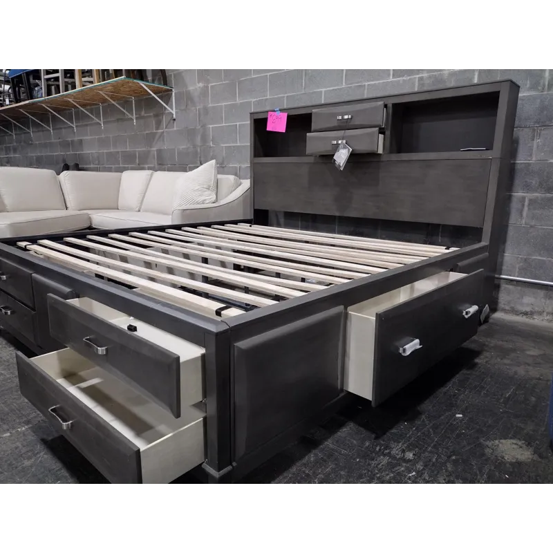 King Bookshelf and Storage Bed