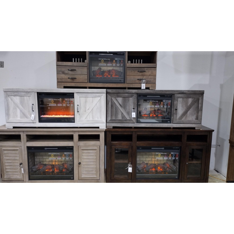 Entertainment Center with Fireplace by NEFD Home at Northeast Factory Direct Clearance