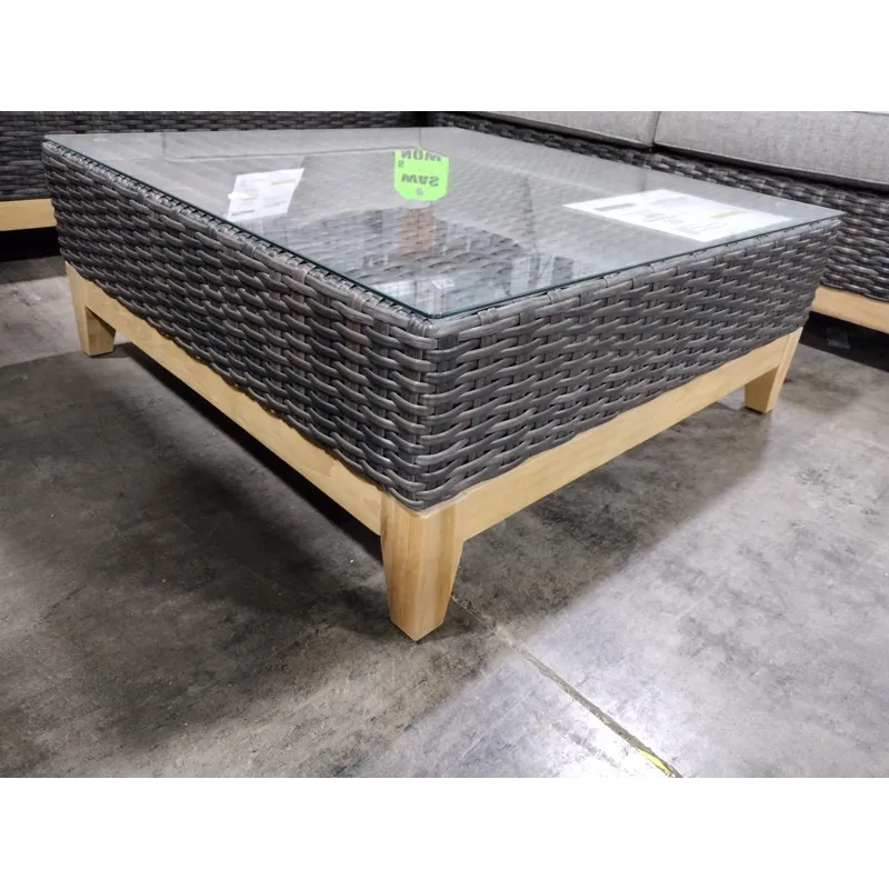 Outdoor Glass-Top Coffee Table