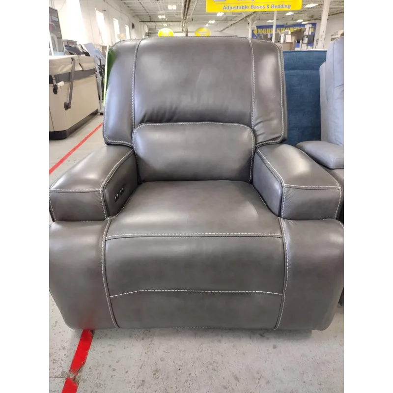 Dual Power Leather Recliner