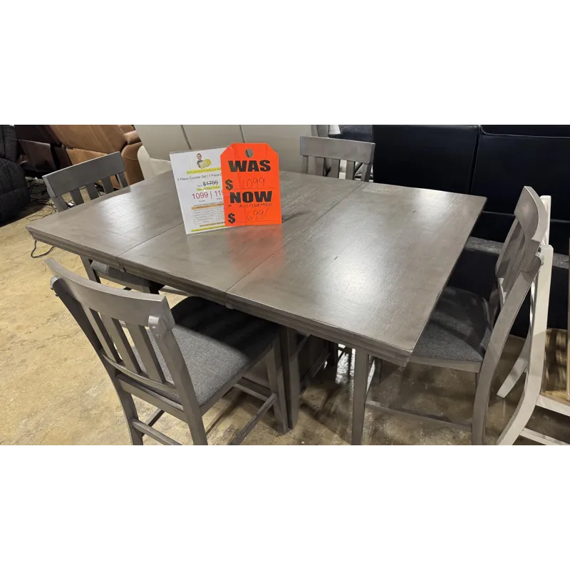 Dining Table with Extension Leaf and 4 Chairs