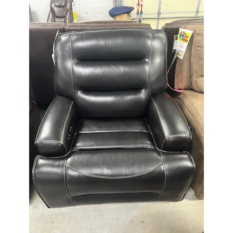 Dual Power Leather Recliner