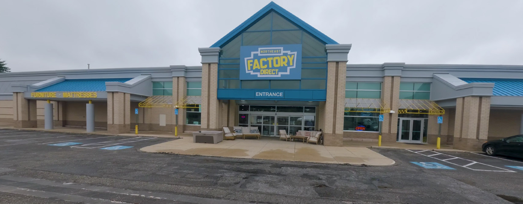 Northeast Factory Direct storefront entrance