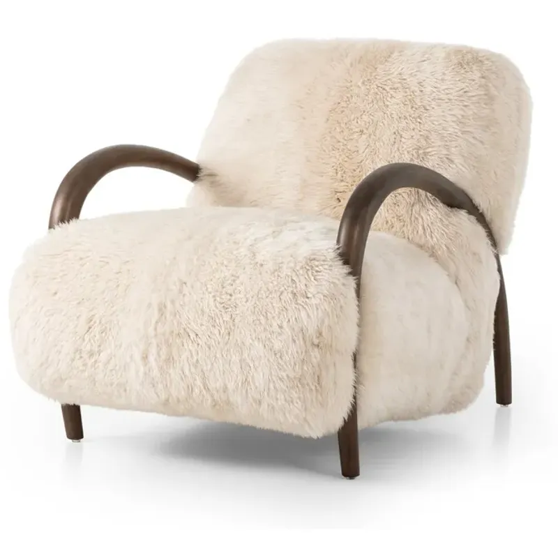 Sandro Chair - Champagne Mongolian Fur