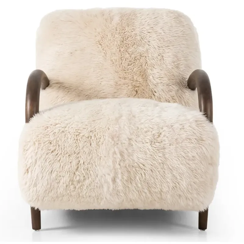 Sandro Chair - Champagne Mongolian Fur