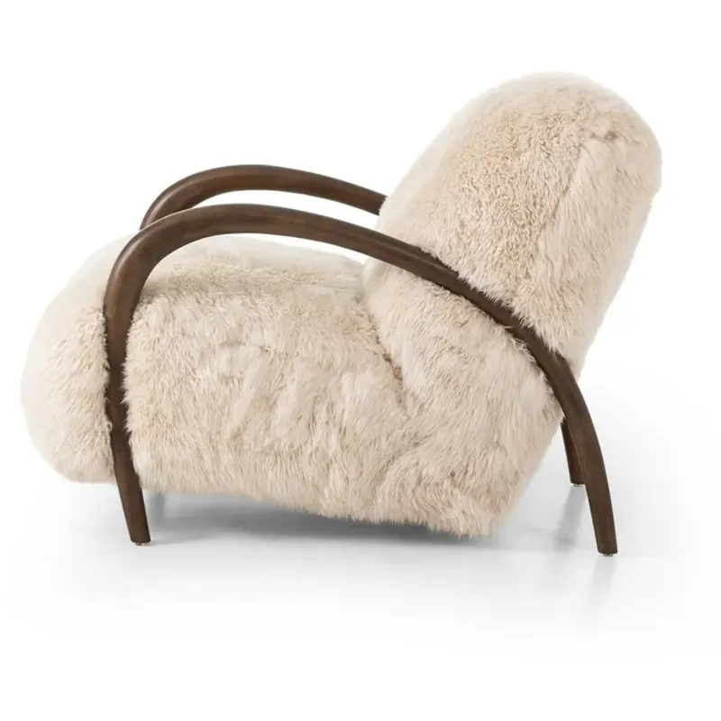 Sandro Chair - Champagne Mongolian Fur