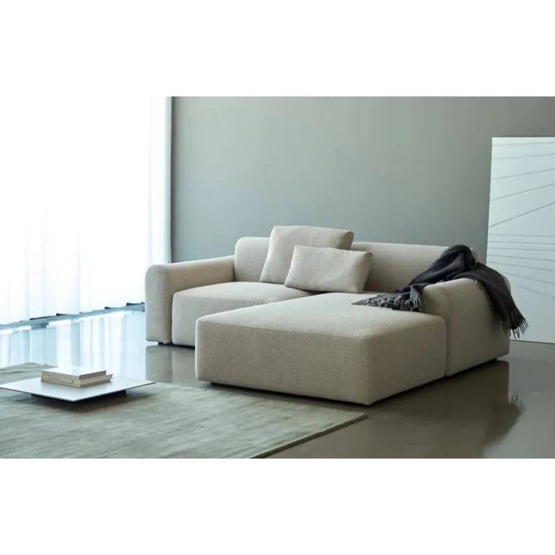 Rund DL1 Sofa w/Chaise-Beige