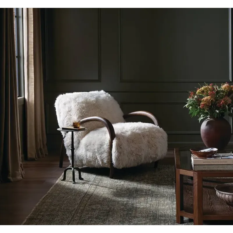 Sandro Chair - Champagne Mongolian Fur