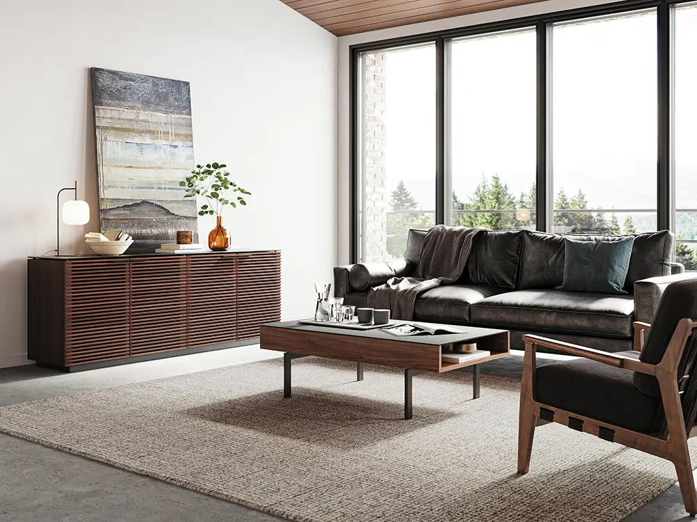 Furnished living room scene