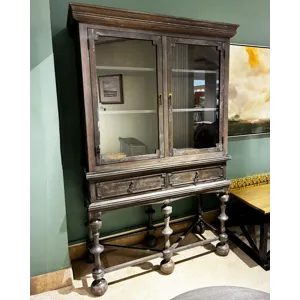BLACK DISPLAY CABINET PKG