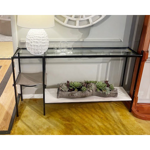 SLING CONSOLE W/GLASS TOP