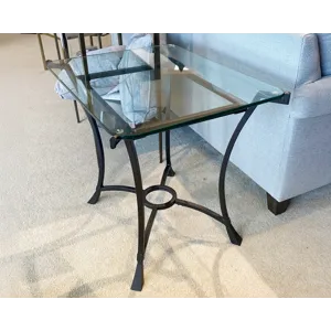 GLASS TOP END TABLE