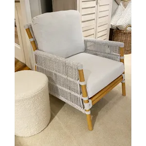 WOVEN ROPE RATTAN ACCENT CHAIR