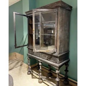 BLACK DISPLAY CABINET PKG