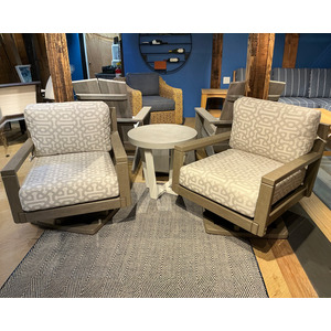 2 CLUB SWIVEL ROCKERS & CUSH.