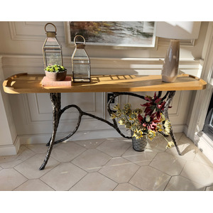 ARTISTIC METAL CONSOLE TABLE