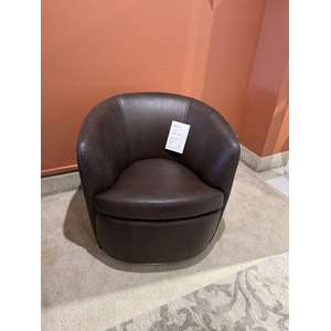 Leather Swivel Tub Chair