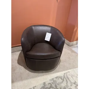 Leather Swivel Tub Chair