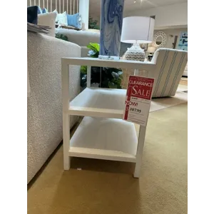 2 SHELF WHITE WASH TABLE