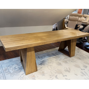 NATURAL OAK CONSOLE TABLE