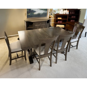 RING TABLE, 4 CHAIRS & SERVER