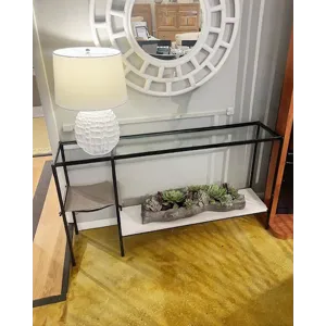 SLING CONSOLE W/GLASS TOP