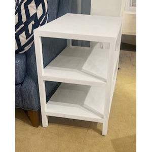 2 SHELF WHITE WASH TABLE