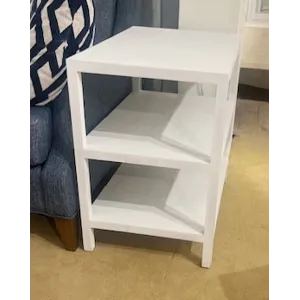 2 SHELF WHITE WASH TABLE