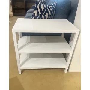 2 SHELF WHITE WASH TABLE
