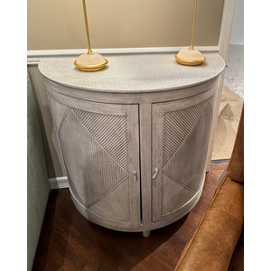 DISTRESSED WHITE DEMILUNE