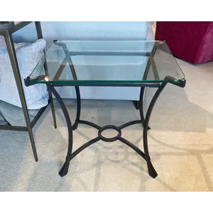 GLASS TOP END TABLE