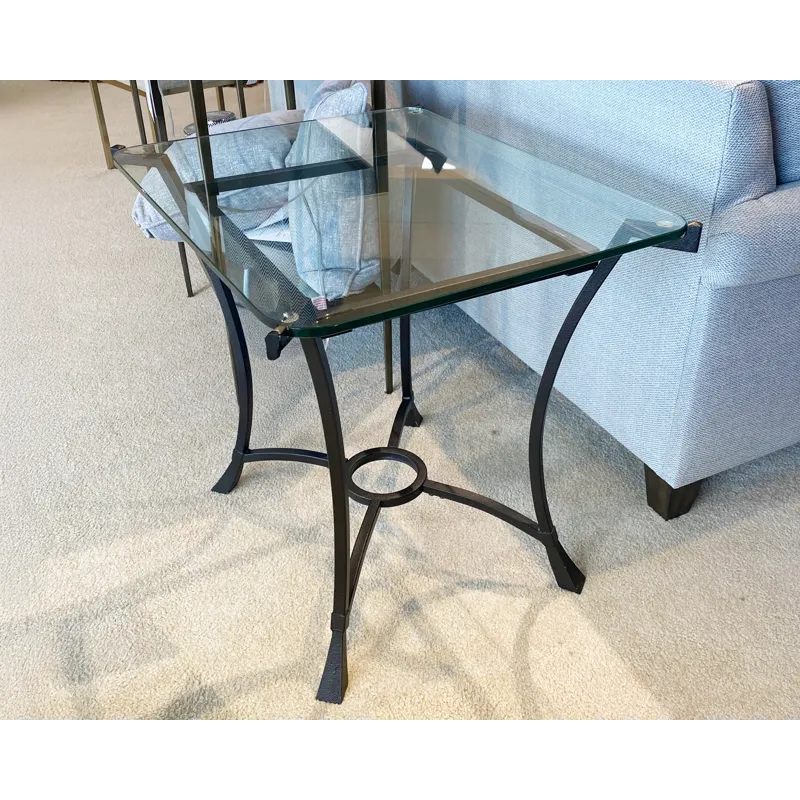 GLASS TOP END TABLE