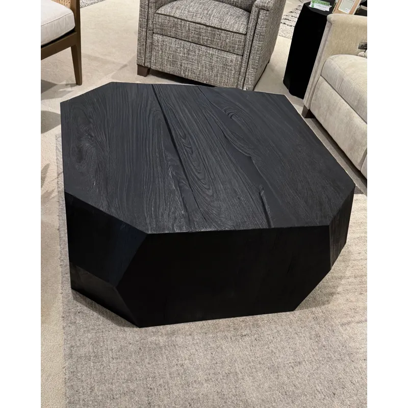 GEOMETRIC WOOD COCKTAIL TABLE