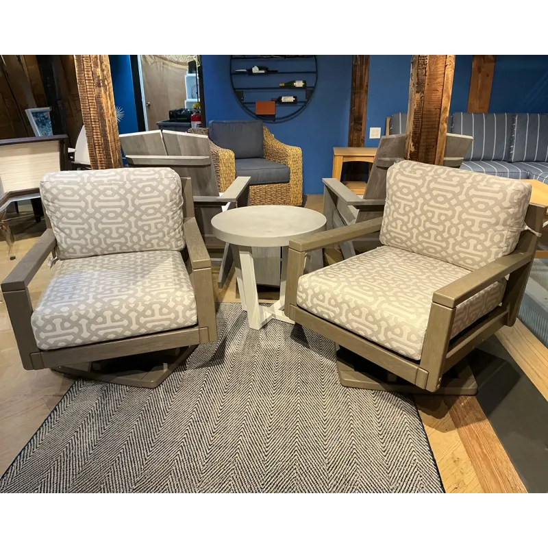 2 CLUB SWIVEL ROCKERS & CUSH.