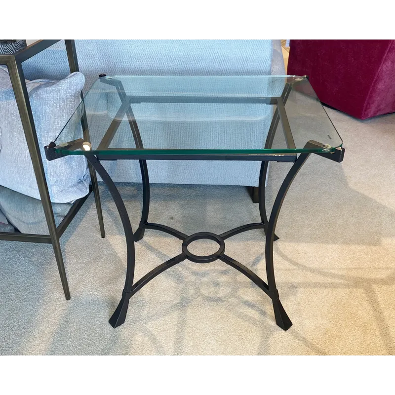 GLASS TOP END TABLE