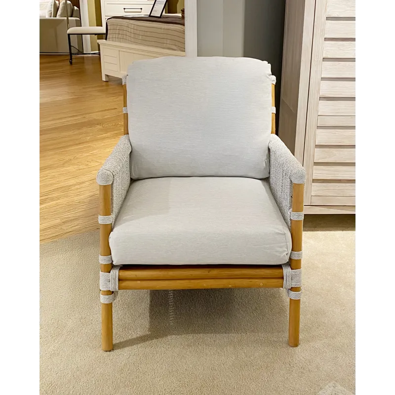 WOVEN ROPE RATTAN ACCENT CHAIR
