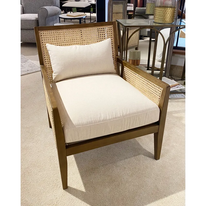 NATURAL CANE FINISH ARM CHAIR