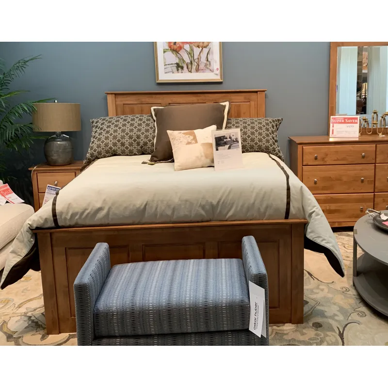 QUEEN BED W 6 & 3 DRAWER RAIL
